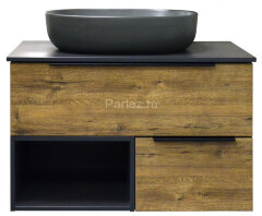 Тумба подвесная Azario Gris 90 900х500х560 с нишей, без столешницы, цвет Дуб Веллингтон (CS00080423)