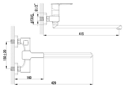 Смеситель Lemark Basis LM3617C для ванны