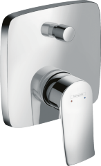 31451000 Metris Смеситель однорычажный для ванны, со встроенной защитной комбинацией, СМ