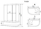 Timo Standart T-1120 P L душевая кабина (120*85*220), шт