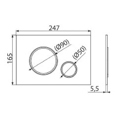 Кнопка смыва для скрытых систем инсталляции Alcadrain, черный матовый (M778)