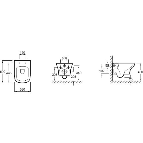 Комплект унитаза с инсталляцией Jacob Delafon Vox с сиденьем Микролифт и клавишей смыва хром (E21746