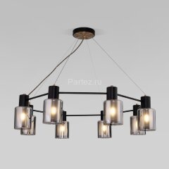 Подвесная люстра Eurosvet 70219/8 черный/античная бронза