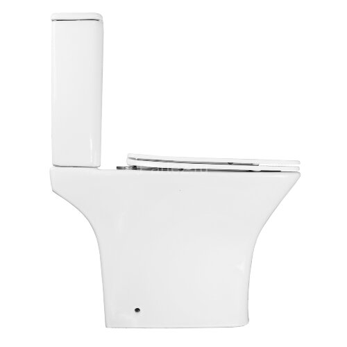 Унитаз-компакт Azario FRETTA Square N 340х650х770 напольный, безободковый, c быстросъемным сиденьем 