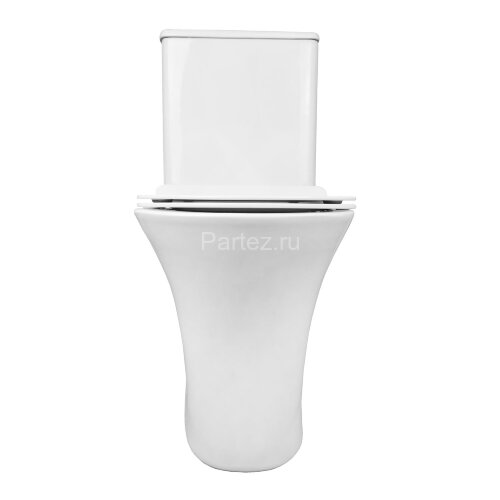 Унитаз-компакт AZARIO FRETTA ROUND 650x340x790 напольный, безободковый в комплекте с бачком и сиденьем микролифт (AZ-7121)