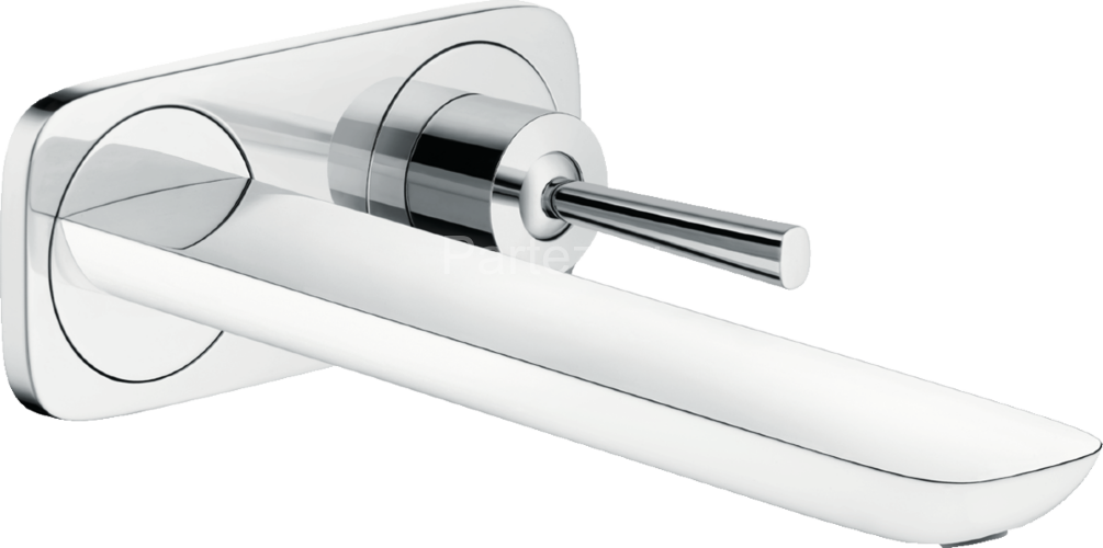 15085400 PuraVida Смеситель для раковины, однорычажный, ВМ, излив 225 мм, белый/хром