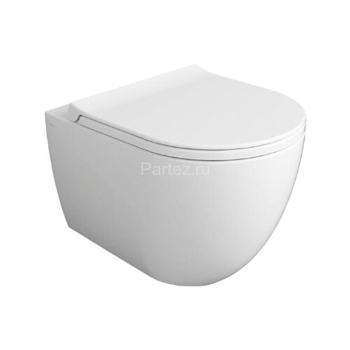 Унитаз подвесной Simas Vignoni 370х480х340 безободковый, с креплением F85, укороченный XS, белый (VI