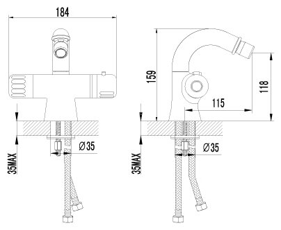 Смеситель для умывальника термостатический Lemark Thermo LM7738C