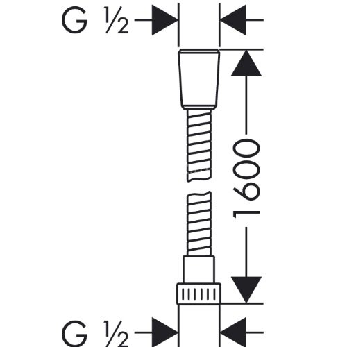 Hansgrohe 28266000 Шланг Metaflex 1,60 м, 1/2