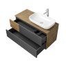 Тумба под раковину AQUATON Терра 105 подвесная, Дуб Кантри/Антрацит (1A246901TEKA0)