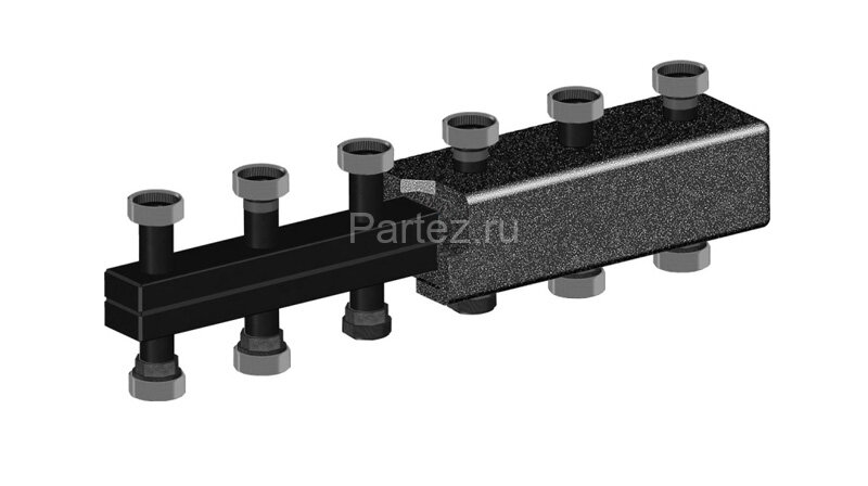 Настенный распределительный коллектор Meibes ME 66301.3 на 3-5 отопительных контуров