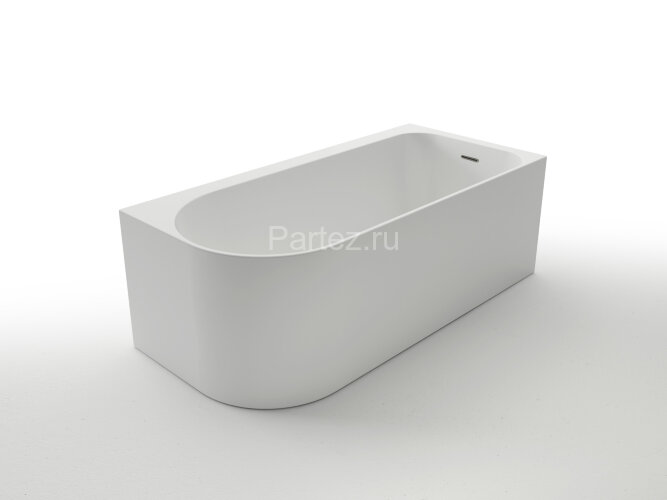 Ванна акриловая Azario LUTON 1700x800x580, пристенная, в комплекте с сифоном и металлической рамой, 