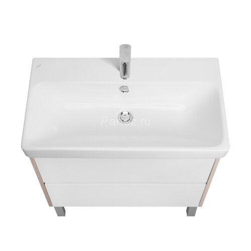 Тумба под раковину AQUATON Сканди 80 белый, дуб верона (1A283001SDB20)