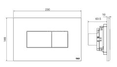 Кнопка смыва Oli KARISMA пневматическая, двойная, пластик, хром глянцевый (CG27000011629)