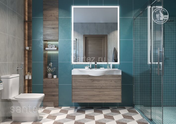 Унитаз-компакт Santek Нео напольный, тонкое сиденье микролифт (1.WH30.2.470)