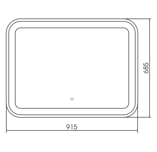 Зеркало AZARIO Аллюр 915х685 c подсветкой и диммером, сенсорный выключатель (LED-00002531)