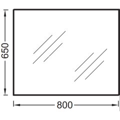 Зеркало подвесное Jacob Delafon Ola 80 (EB1098-RU)