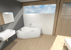 Ванна акриловая Santek Ибица асимметричная 160х100 правосторонняя белая