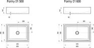 Раковина Ravak FORMY 01 600 D, накладная, белая (XJL01260000)