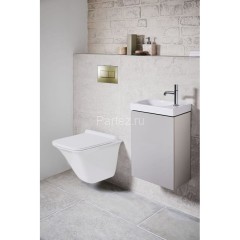 Кнопка смыва Loranto KARER механическая, двойная, золото