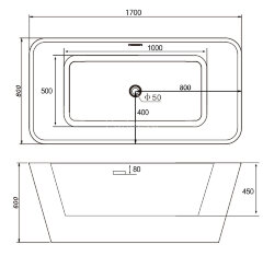Акриловая ванна ABBER AB9212