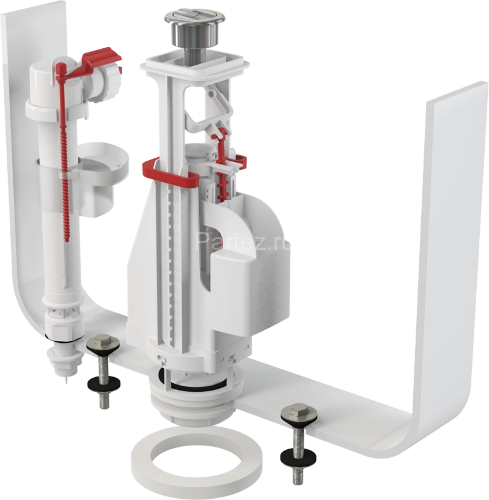 Сливной клапан Alca Plast, с двойной кнопкой, хром (SA08AS 1/2" CHROM)