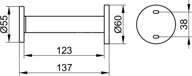 Держатель запасного рулона туалетной бумаги Keuco Edition 300, хром (30063010000)