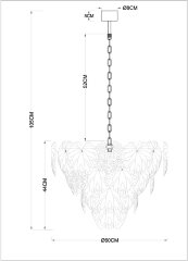 Подвесная люстра Arte Lamp A4078LM-12GO