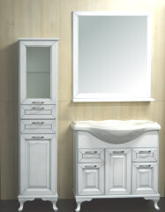 Loranto Пандора Пенал 400 белое серебро, массив Бук, левосторонний