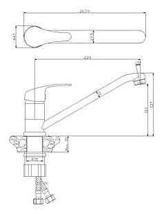 Смеситель Rossinka Y35-21U для кухни