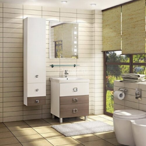 Стеклянная полка Aquaton 65, 65*12*1см, глянец, хром (1A110203XX010)