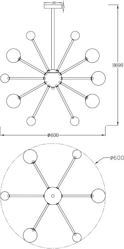 Потолочная люстра Freya FR5200PL-09FG