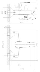 Смеситель Rossinka S35-31 для ванны