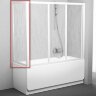 Шторка для ванны неподвижная Ravak 80х137 цвет профиля белый (9504010241)