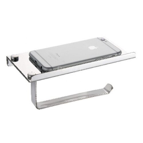 Держатель туалетной бумаги Fixsen Hotel с полкой для телефона, хром (FX-31011)