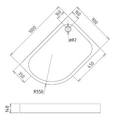 Душевой поддон Gemy ST19 R