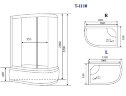 Timo Standart T-1110 L душевая кабина (110*85*220), шт