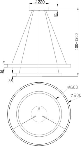 Подвесной светильник Maytoni MOD058PL-L74BS4K