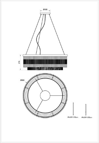 Подвесная люстра Divinare 6813/17 LM-10