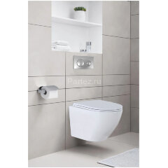 Сет AZARIO инсталляция с панелью смыва + унитаз Grado N с сидением микролифт+ клавиша 0011, хром гля