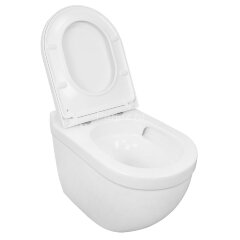 Унитаз подвесной Azario Fora 520х360х410 безободковый, смыв &quot;Торнадо&quot;, в комплекте быстросьемным с с