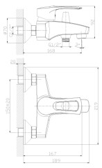 Смеситель Rossinka T40-31 для ванны