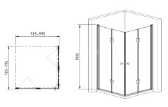 Душевой уголок Gemy Dutch Windmill S37193D-S37193B