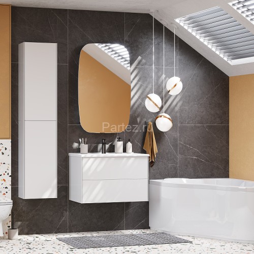 Тумба под раковину Aquaton Сохо 60 подвесная, цвет белый глянцевый (1A258001AJ010)