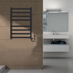 Полотенцесушитель электрический AZARIO PALERMO 500/800 квадрат, 8 секций, диммер справа, черный (AZ8