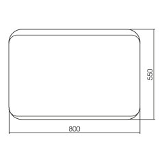 Зеркало LORANTO Алькон 550х800 гор/верт крепеж (ФР-00002360)