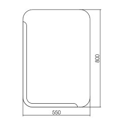 Зеркало LORANTO Алькон 550х800 гор/верт крепеж (ФР-00002360)