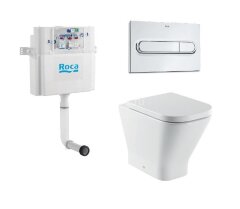 ПЭК Roca THE GAP Приставной унитаз + сидение микролифт + бачок + кнопка смыва