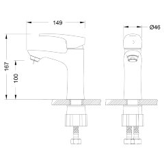 Смеситель Lemark Linara LM0406C для раковины