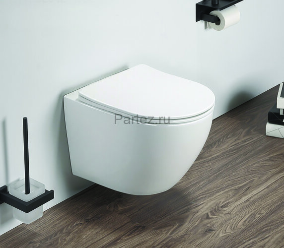 Сет AZARIO инсталляция + унитаз Gloria с быстросъемным сидением микролифт + клавиша черная матовая (